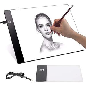 A6 Light Pad for Tracing, Ultra-Thin USB LED Light Box for Drawing, Sketching, Animation, and Diamond Painting, Dimmable Brightness Copy Board for Artists and Kids  5x3 1/2 inch