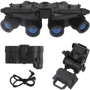 Tactical Night Vision Goggles Model GPNVG18 with Adjustable Helmet NVG Bracket Mount for Cosplay and Display, No Function (Black) (Black)