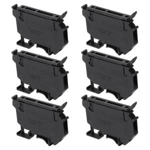 MECCANIXITY Terminal Blocks 6 Pack UK5 Rail Mount Fuse Holder Screw Terminal Block Wire End Bracket Stopper Din Rail Screw Fixed Black for DIY Electronic Circuits Machine Appliances