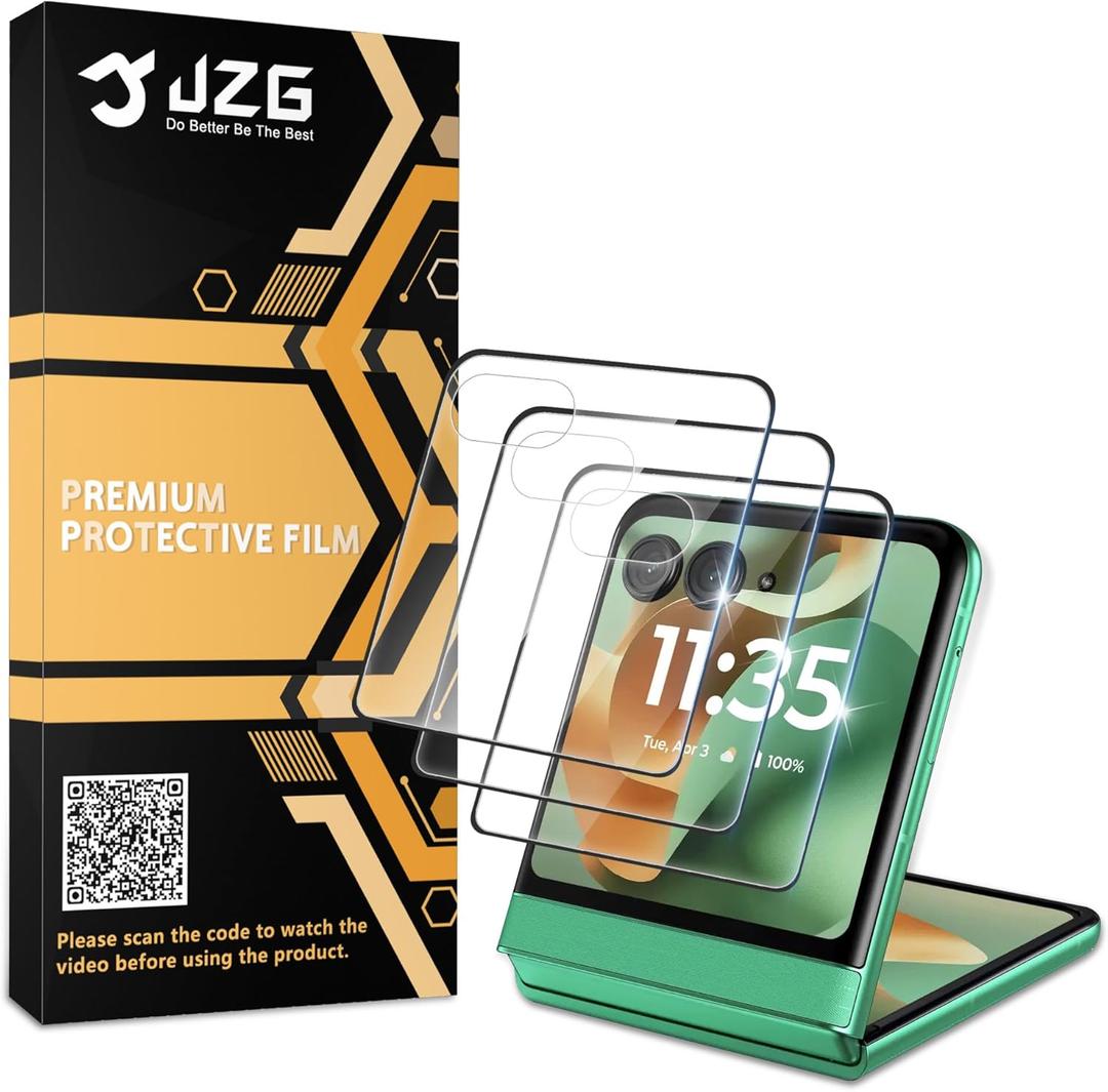 3 Pack Screen protector for Motorola Razr 2025 (Tempered Glass), Touch Sensitive, Anti-Scratch, Bubble Free, Case Friendly