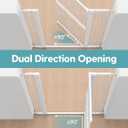 No Pawblems 55" Extra Tall Pet Gate for Cat/Dog, 29-40" Wide Auto Close Tall Dog Gate, 1.37" Ultra Narrow Spacing, NO Drilling Pressure Mounted for Doorways/Hallways, White