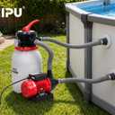 CIPU 10-inch Sand Filter Pump System for Above Ground Pools, 0.25HP 115V Pool Sand Filter with 4-Way Valve
