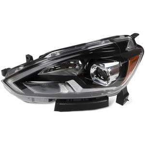 Nakkaa Driver Side Headlight Assembly Compatible with Sentra S SV SR SL Sense Nismo Exclusive Advance 2016-2019 Headlamp 26060-5UD5A NI2502263 Left