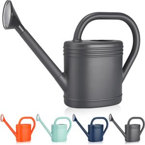 1 Gallon Watering Can for Indoor Plants, Garden Watering Cans for Outdoor Plant House Flower, Modern Plant Watering Can Large Long Spout with Sprinkler Head (Gray)