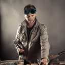 Garneck Welding Goggles - Flip- Welding Safety Glasses for Men - Eye Protection Glasses for Soldering Torching Brazing Metal Cutting - One Size Fits All