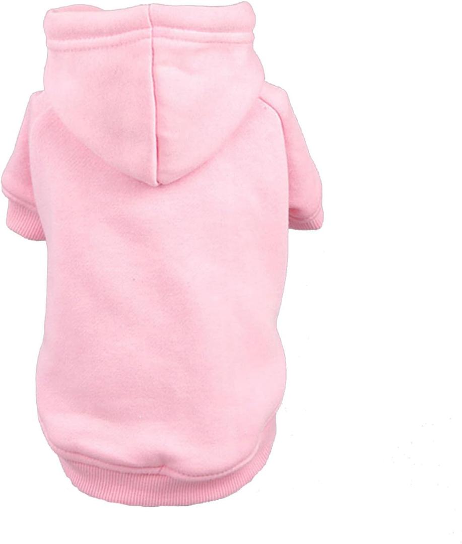 Pet Clothes for Dog Cat Puppy Hoodies Coat Fleece Sweatshirt Warm Sweater Dog Outfits (X-Small, Pink)