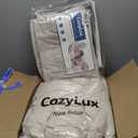 CozyLux Queen Comforter Set Beige - Bed in a Bag Queen Size 7 Pieces, Luxury Soft Bed Set for All Seasons, Bedding Set with Down Alternative Comforter, Sheets, Pillowcases & Shams