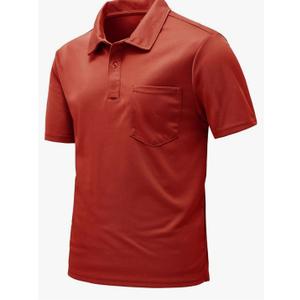 Men's Big and Tall Polo Shirts UPF 50+ Casual Work Quick Dry Short Sleeve Collared Golf Shirt（XL)
