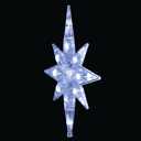 Alpine Corporation 13" Tall Snowflake 8-Point Tree Topper with 11 Cool White LED Lights, Christmas Decoration with Timer Function, and Radiant Glow for Holiday Trees