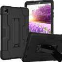 case for Samsung Galaxy Tab A 8.4 2020 Case, Heavy Duty Hard PC Soft Silicone Shockproof Kickstand Rugged High Impact Protective Case for Galaxy Tab A 8.4 Inch 2020 SM-T307, Black