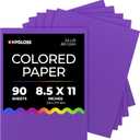 Hygloss Purple Colored Paper - 24 lb, 89 GSM, Acid-Free, Fade-Resistant, 8.5x11-Inch Letter Size Color Copy Paper, 90 Sheets