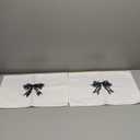 Black Bow Bathroom Decor,Black Bows Towels,Gothic Bathroom Decor,Lace Kitchen Dish Towels, 16 X 24, Set of 2
