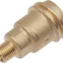 Timsec Male 5042 QCC1 Nut, Propane Gas Fitting Hose Adapter with 1/4 Inch Male Pipe Thread and QCC Type 1 Male and POL Female Connector, 33ft PTFE Gas Line Pipe Thread Tape for Outdoor Cooking