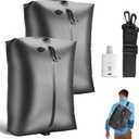 Travel Vacuum Bags with Wireless Pump, Reusable Vacuum Compression Bags for Suitcase, Space Saver for Luggage, Airtight & Waterproof, Perfect for Frequent Travelers & Business Trips (2-Pack)