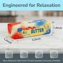 4 x Butter Squishy- Set of 3 Kinds American Flag Pattern Squishy Butter, Slow Rising Stress Relief Toy for Adults and Kids, Squeeze Sensory Toy Made of Soft PU Foam (3 Pcs, 5.2 x 1.6 x1.6 inch)