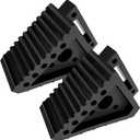 Taifa Rubber Wheel Chocks for Travel Trailers, Heavy Duty RV Wheel Stoppers Tire Chock with Portable Handle for Camper Cars Trucks etc., Black, 2 PCS
