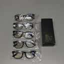 CCVOO 5 pack Reading Glasses for Women/Men, Bifocal, Progressive, Readers for Women/Men, Eye glasses, Blue Light Glasses +4.0