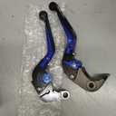 for Suzuki GSXR 600 750(2006-2024) 1000R(2009-2024) GSX-R 1000(2005-2006) Motorcycle Clutch Lever Folding Extendable Adjustable Handlebars Brake and Clutch Levers Set(Blue)