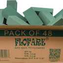 FLOFARE Pack of 48 Floral Foam Blocks for Fresh and Artificial Flowers, Each (7.8 L x 3.5 W x 2.4 H), Dry and Wet Floral Foam Blocks for Wedding, Birthdays, Home, Office, and Garden Decorations