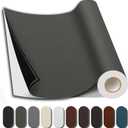 Shagoom Leather Repair Patch, 17X158 Inch Repair Patch Self Adhesive Waterproof, DIY Large Vinyl Patches for Couches, Furniture, Kitchen Cabinets, Wall Dark Grey, 17X158 Inch