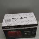 Roter Mond 2 Slice Toaster Retro Stainless Steel with Bagel, Cancel, and Defrost Functions, 6 Bread Shade Settings, Extra Wide Slots and Removable Crumb Tray, Red