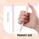 Fulmoon 50 Pcs Ballpoint Pens Bulk Retractable Comfortable Writing Pens Cute Christmas Supplies in Medium Point 1.0 mm for Teacher Office Home Baby Shower (Pale Pink,Black Ink)