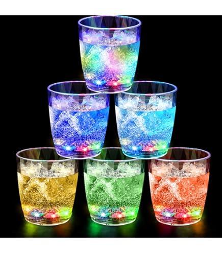 Set of 12 11-oz LED Light-Up Flashing Multi-Color Cola/Juice Party Cups