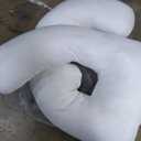 Momcozy Pregnancy Pillows with Cooling Cover, U-Shaped Full Body Maternity Pillow for Side Sleepers 57 Inch - Support for Back, Hip, Belly, Legs for Pregnant Women (Grey- Cooling Fabric)