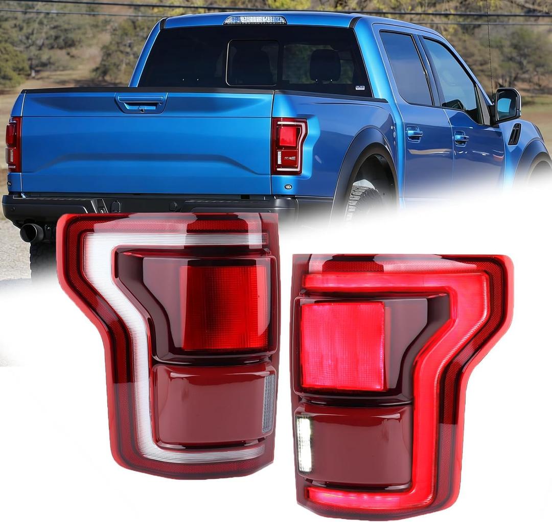 Halogen Upgrade Full LED Raptor style Tail Lights Fits 2015-2020 Ford F150