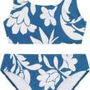 Kanu Surf Girls Tammy Beach Sport Square Sun Bikini 2-Piece Swimsuit (Laurel Denim Blue) 14