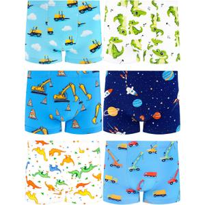 Boys Underwear,Soft Cotton Tagless Breathable Boxer Briefs,Multi-Pack,2-12Y | Combed Cotton, True-to-Size, Tagless, Full Coverage, Assorted Prints, Stretchy Fabric, Durable Stitching, Low Shrinkage