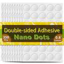Piteno 350Pcs Double Sided Adhesive Dots, 0.8" Clear Removable Sticky Adhesive Mounting Putty, Waterproof No Trace Dots Adhesive Putty for Poster Picture Festival Decoration Museum (20mm)