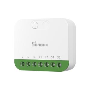 SONOFF MINI Duo (Matter Over WiFi) 2 - Channel WiFi Smart Switch, Matter - Enabled, 16A Total Load, Compact for Standard Boxes, Remote & Automated Control