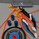PowerTRC Kids Bow and Arrow Set, Bow and Arrow Set for Kids 8-12  Kids Archery Set with Target Practice LED Light Up with 10 Suction Cup Arrows & Quiver Outdoor Play Toys (Blue)