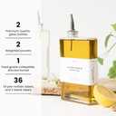Molimoli Olive Oil Dispenser Bottle for Kitchen, Automatic Pourer, Glass Thin Bottle Dispenser for Kitchen, Olive Oil Cruet, | Set of 2 - Silver