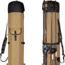 Wowelife Fishing Rod Carrier - Pole Bag Reel Organizer Case Storage for Gear, Travel - Gifts for Men, Family (Khaki)