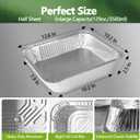 Thickened 30 Pack Heavy Duty Aluminum Pans, 9x13 Aluminum Foil Pans Disposable, Half Size Steam Table Foil Baking Tray for Cooking, Baking, Roasting & Chafing, Carton Packaging