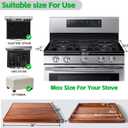 DAOYOUSKY 30x22 Acacia Noodle Board Stove Cover Wood with Handles, Wooden Stovetop Cover Cutting Board with Juice Groove for Gas Stove and Electric Stove Top, kitchen sink cover for counter space