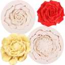 3D Large Flowers Silicone Molds, 2 Packs Rose Peony Candle Chocolate Molds for Cake Decoration, Rose Clay Fondant Handmade Soap Candy Gum Paste