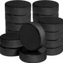 18 Pack Ice Hockey Pucks with 3 Reusable Mesh Bag, Official Regulation, Diameter 3", Thickness 1", 6oz, Black