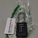 NOVLOCK Locker Lock for Gym, School, Home & Work |4-Digit Combination Padlock | 1-Pack, Black