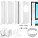 Portable Air Conditioner Window Kit, 2024 New Upgrade Portable AC Kit with 2Pack 3m Window Seal, Adjustable Sliding AC Window Vent Kit for Exhaust Hose with 5.9"/15cm Diameter