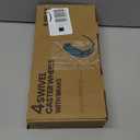 HOLKIE Caster Wheels 3 inch Locking Casters Set of 4, Threaded Stem 3/8" -16 x 1-1/2" (Diameter 3/8", Length 1-1/2") Swivel Heavy Duty Castors Gray
