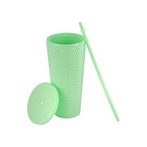 Aubree Says Studded Tumbler - Matte, Double Walled, Hot & Cold Studded Cups Coffee Tumbler, 24 oz