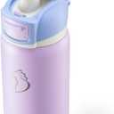 BUZIO 32 oz Insulated Water Bottle - Stainless Steel with Chug Cap, Leakproof Locking Lid, Carry Loop, Wide Mouth, Dishwasher Safe, Gym Sports Travel Work Outdoors, Gifts for Women & Men, Light Purple