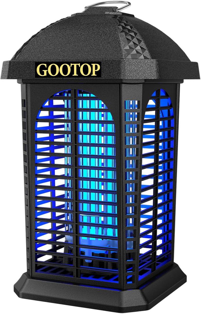 Bug Zapper Outdoor, 4200V Electric Mosquito Zapper, Bug Zapper Outdoor, Fly Traps, Fly Zapper, Mosquito Killer Indoor 3 Prong Plug, 90-130V, ABS Plastic Outer