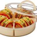 Taco Bar Serving Set with 1 Taco Box & 10 Taco Holders, Taco Tuesday Kit for Parties, Fiesta Night & Housewarming Gift Ideas