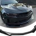 Front Bumper Lip Splitter Spoiler Fit for 2016-2024 Chevy Camaro SS/ 1SS/ 2SS2019-2024 SS LT LS Gloss Black 3pcs Accessories Air Chin Body Kit