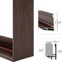 ARTGOW Metal Floating Frame for 24"x36" Canvas Oil Paintings, DIY Canvas Frame with 1.5" Deep, Floater Frames for Prints Wall Art/Portrait/Landscape Living Room Bedroom Kitchen Decor -Wood Grain Brown