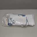 H.VERSAILTEX Tie Up Curtain Double Sided Cattleya Floral Printed Window Valance Balloon Roman Curtain, Rod Pocket 1-Pack, Reversible in Blue/Yellow, W 42 x L 36